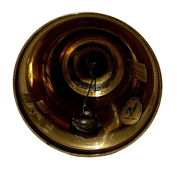 Vintage Penco Floral Painted Brass Bell Home Decor Flowers Made in India - Picture 6 of 8